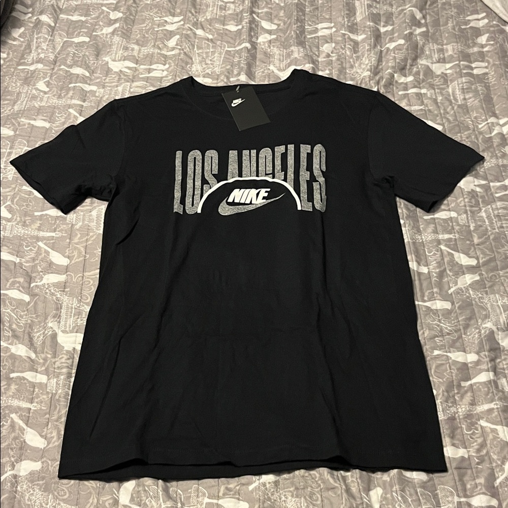 Nike Men's Black Tee with Los Angeles Print